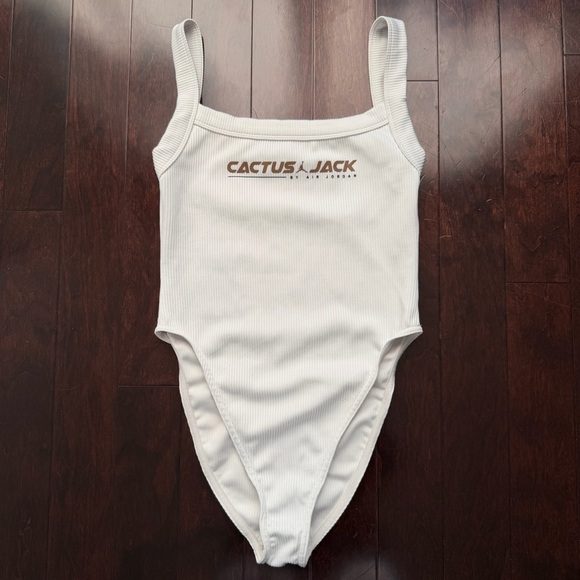 Cactus Jack Tops - Jordan x Travis Scott Cactus Jack Women's Bodysuit Sail - Small
